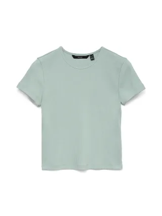 VERO MODA - VMCHLOE SS SHORT TOP JRS NOOS gray mist - Gr. - M