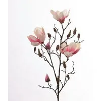 Kunstblume Kunst-Stielblume Magnolienzweig -Blüten -Knospen –H 86 cm –Creme/Pink, Goods NL, Höhe 86 cm