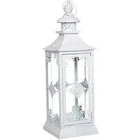 Grafelstein Kerzenlaterne Laterne CHALET weiß shabby chic H56cm - MITTEL