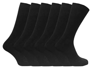 6 Pack Herren weich 100% Baumwolle atmungsaktiv farbig gerippt Kleid Socken
