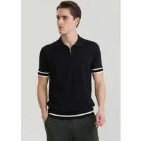 Felix Hardy Poloshirt Polo Shirt Kurzarm mit Reißverschluss