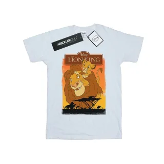 Disney Herren Der König der Löwen Simba und Mufasa T-Shirt (Weiß)
