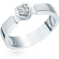 Rafaela Donata Silberring Damen-Ring aus 925 Sterling Silber, mit Zirkonia in Herz-Optik