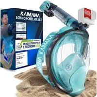 KAIMANA Tauchermaske NEUHEIT- Schnorchelmaske für Erwachsene inkl. Tragetasche, (Vollgesichtsmaske Tauchmaske), geprüfte CO₂ Sicherheit - Tauchermaske Erwachsene