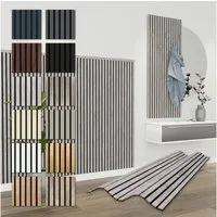 Hexim Wanddekoobjekt APH10 (Akustikpaneele 138,5x60cm Holz Comfort - flexible Holzpaneele Platten Lamellenwand MDF Wandpaneele Lamellenverkleidung Wandverkleidung schalldämmend 0.83m² Chicago Concrete)