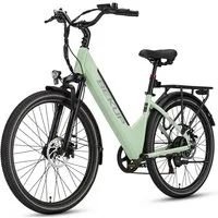 BEKUP E-Bike Cityrad V1 26 Zoll Tiefeinsteiger, 522 Wh Akku, 45 Nm, Shimano 7-Gang, 7 Gang Shimano Shimano Tourney TZ Schaltwerk, Kettenschaltung, Heckmotor, 522 Wh, (Komplettset, E-Bike inklusive Akku und Ladegerät), Komfortabel pendeln und touren, 