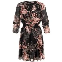 CLOUD 5IVE A-Linien-Kleid CLOUD 5IVE Longsleeve Dress with flower print (1-tlg)