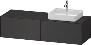 Duravit White Tulip Konsolenwaschtischunterbau wandhängend Graphit Seidenmatt 1300x550x408 mm - WT48 WT4864R58580010