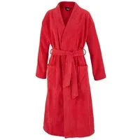 Egeria Unisex-Bademantel Topas, ideal für Sauna & Spa, Hotelbademantel, Morgenmantel, Langform, Walkfrottee, Schalkragen, Gürtel, für Damen & Herren, in Kimonoform