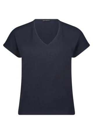 Betty Barclay - T-Shirt mit V-Ausschnitt blau - Gr. - 48