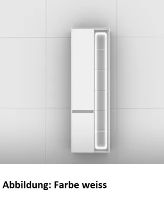 Artiqua 116 Hochschrank mit LED, Eiche Weiß quer NB, 116-HTRB-1-50-R-7186-440 116-HTRB-1-50-R-7186-440