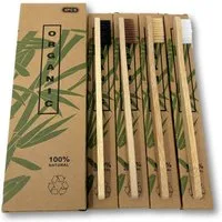 EKNA Zahnbürste Holzzahnbürsten - Bambus Zahnbürste, 100% vegan & BPA-frei!
