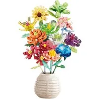 Esun Blumen Bouquet Building Set 1001 Stück, DIY Einzigartige Dekoration Spielbausteine, (SET, 1001 St., Blumen Baukasten), Geburtstag Geburt Ostern Nikolaus Weihnachten