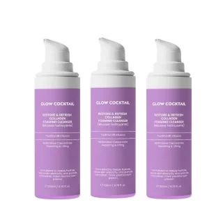 3 X Restore & Refresh Kollagen Schäumendes Reinigungsmittel 200ml