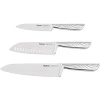 Tefal Messer-Set Precision für perfekte Schnitte bei jeder Zutat (Set, 3-tlg., Kochmesser (20 cm), Universalmesser (12 cm), Schälmesser (9 cm), hohe Schnittpräzision, langlebig, ergonomischer Griff, Wellenmuster
