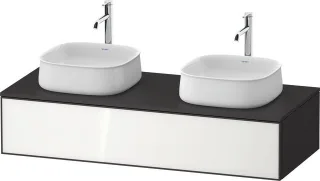 Duravit Zencha Konsolenwaschtischunterbau wandhängend Weiß & Graphit n/a & Supermatt 1300x550x281 mm ZE4813B64800000