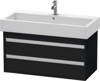 Duravit Ketho Waschtischunterbau wandhängend Eiche Schwarz Matt 950x440x480 mm - KT663801616 KT663801616