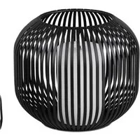 formano Windlicht Stäbe, Höhe: 18cm, Farbe: Schwarz, Motiv: Stäbe