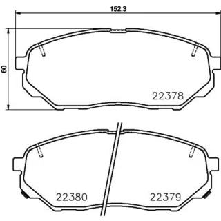 Hella Bremsbel?ge vorne Hyundai Santa Kia Sorento 8DB355024-901