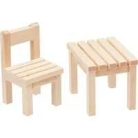 HobbyFun Dekofigur Miniatur-Set Tisch & Stuhl (2 St), 2-teilig 3 cm x 3 cm x 5,5 cm