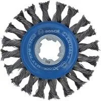 PRO Metal heavy X-LOCK Scheibenbürste, Ø 115mm, gezopft 0,5mm Stahldraht, für X-LOCK Winkelschleifer