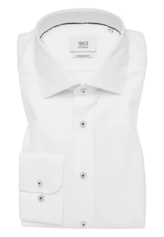 ETERNA - Hemd Natté Langarm weiß - Gr. - 39/Langarm - 65cm
