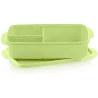 TUPPERWARE Lunchbox Tupperware Eco+ Snackbox mit Unterteilung in grün