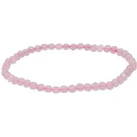 Lebensquelle Plus Armband Rosenquarz, facettiertes Armband, 4 mm