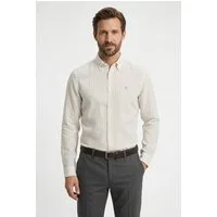 BOSS Leinenhemd LIAM 100% Leinen Premium Sommerhemd, Button-Down-Kragen, regular fit