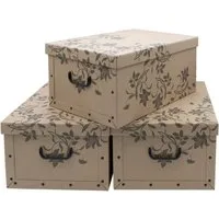 Spetebo Aufbewahrungsbox (Set, 3 St., Aufbewahrungsboxen), Stapelbox Geschenkbox
