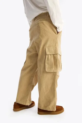 Herren Baumwoll-Gabardine Weitbeinige Hose