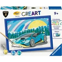 Ravensburger Malen nach Zahlen CreArt, Blauer Lamborghini, Made in Europe