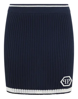 Knitted Mini Skirt Hexagon