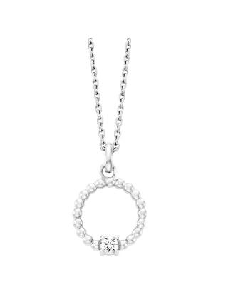 Julie Julsen Anhänger mit Kette 925 Silber rhodiniert Zirkonia weiß
