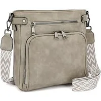 TAN.TOMI Schultertasche Handtasche damen mittelgroß Umhängetaschen crossbody bag, Retro leder PU damentaschen mit breitem gurt handtaschen