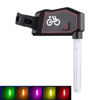 BIKIGHT Bicycle Photon Drop Taillight Waterproof Type-C Charging Colorful Flash Warning Bike Rear Light for MTB Night Cy