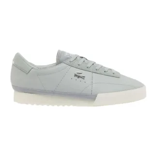 Lacoste - "Aura" Sneaker für Damen, Leder, Gerippte Sohle (Grau/Weiß)