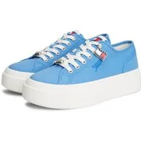 Tommy Jeans TJW FLATFORM SNEAKER CHARMS Plateausneaker Halbschuh, Schnürer, Freizeischuh mit kleiner TJ-Flagge als Anhänger