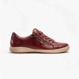 CAREN 12 Damen Leder Sneakers Bordeaux