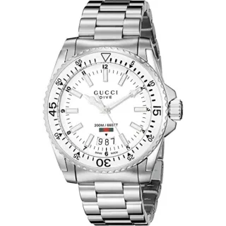 Gucci YA136302 Herren-Tauchuhr - 40 mm Edelstahl & 200 m wasserdicht