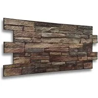 IKHEMalarka 3D Wandpaneel PVC 3D Paneele Stein Optik Wandverkleidung, BxL: 48,00x90,00 cm, 0,40 qm, 0,4m² - 1 Stück Wasserdicht und flexibel!