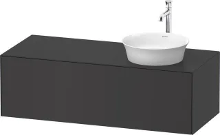 Duravit White Tulip Konsolenwaschtischunterbau wandhängend Graphit Seidenmatt 1300x550x408 mm - WT49 WT4977R58580010