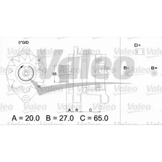 Valeo Lichtmaschine Renault 19 Clio 1,8