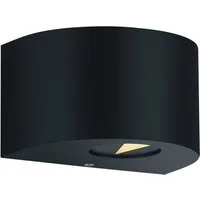Reality Leuchten LED Außen-Wandleuchte Rosario, LED fest integriert, Warmweiß, Outdoor, Schwarz matt, Up and down Beleuchtung, IP44, warmweiß 3000 K