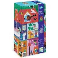 DJECO Puzzle Haus - 36 Teile Bodenpuzzle für Kinder, 36 Puzzleteile, Bodenpuzzle