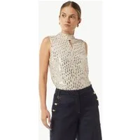 comma Blusentop Bluse Blusentop mit Pailletten