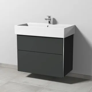 Sanipa 3way Waschtischunterbau zu Duravit Vero Air Waschtisch mit 2 Auszügen, Graphit-Matt BP4341B