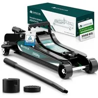CargoVA® Rangierwagenheber Hydraulischer Wagenheber 2,5T inkl. 2 Gummiauflagen, TÜV zertifiziert, max. Hubhöhe: 38 cm, Wagenheber-Set, Wagenheber-Set inkl. Gummiauflagen, bis 2,5t, TÜV & GS geprüft