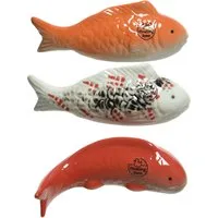 Decoris season decorations Dekofigur, Dekofiguren Koi Fisch Porzellan 16cm Teichdeko schwimmend 1 Stück sort