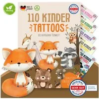 MeinBaby123® Kindertattoo 110 hautfreundliche Hauttattoos für Kinder, Geschenk Kinder, Mitgebsel Kindergeburtstag